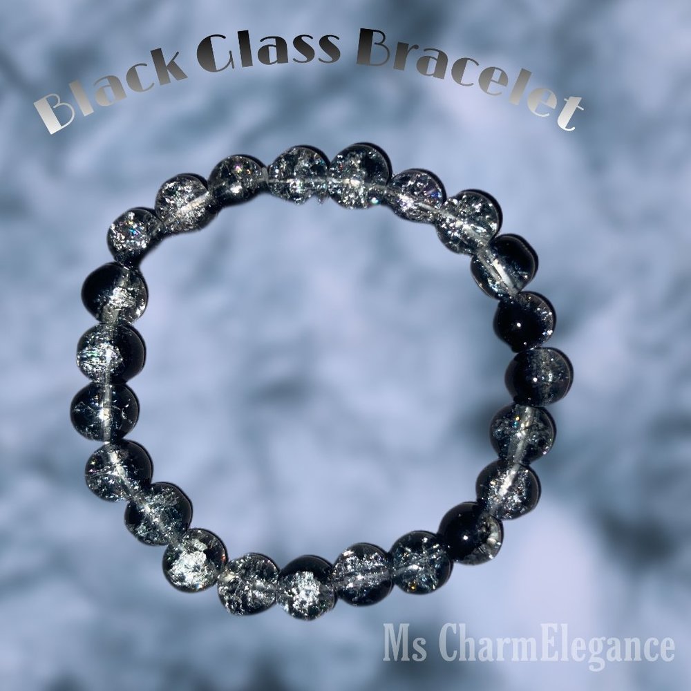 Black Beaded Bracelet